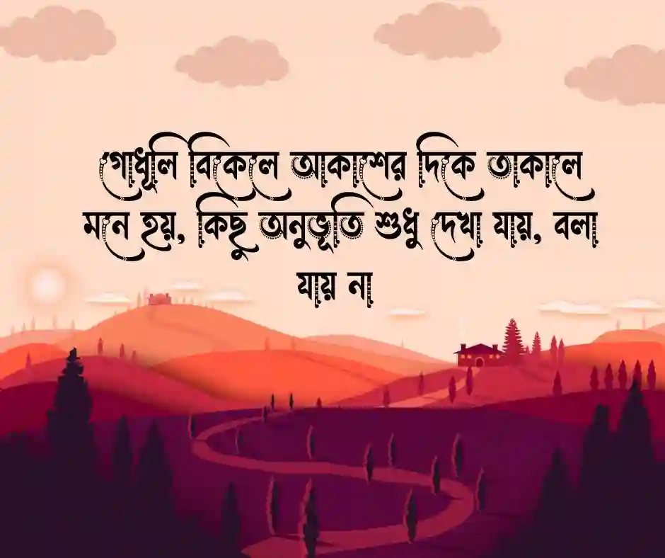 গোধূলি বিকেল নিয়ে ক্যাপশন