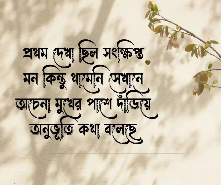 প্রথম দেখা নিয়ে কবিতা