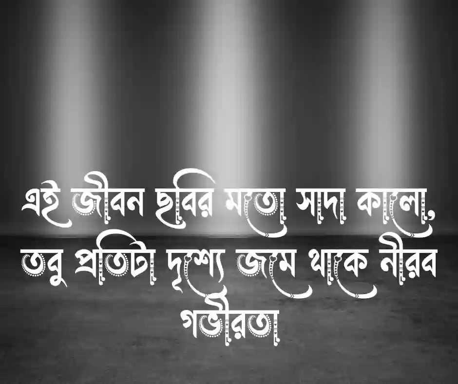 সাদা কালো জীবন নিয়ে ক্যাপশন