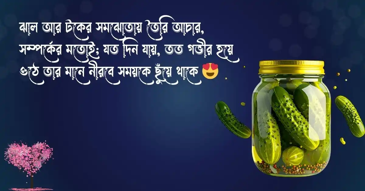 আচার নিয়ে ক্যাপশন