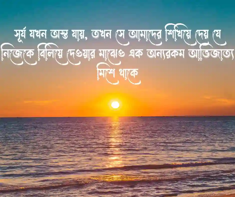ডুবন্ত সূর্য নিয়ে উক্তি