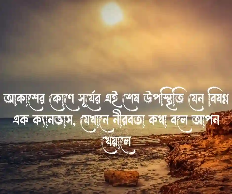 শেষ বিকেলের সূর্য নিয়ে ক্যাপশন